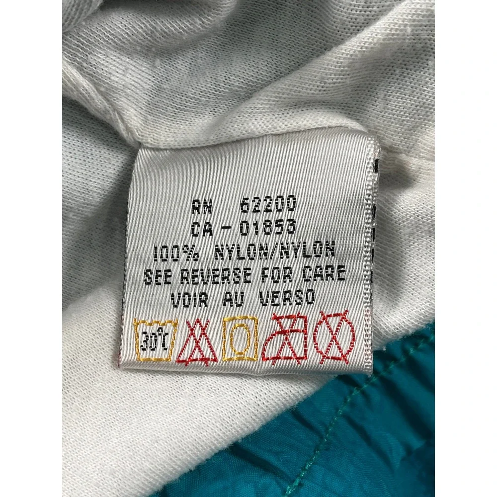 Puma Windbreaker Jacket Mens Medium Teal Purple Vintage Excellent 90s Colorblock